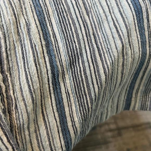 Raya Sun Wide Leg Striped Shirt Cargo Pants - Blue/Gray/White Rope Belt Sz 28” - Picture 6 of 9